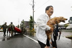 Torrential rain in southwestern Japan