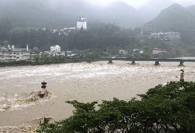 Torrential rain in central Japan