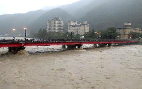 Torrential rain in central Japan