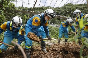 Aftermath of torrential rain in southwestern Japan