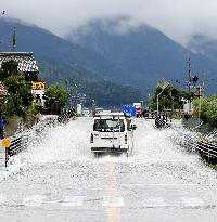 Torrential rain in central Japan