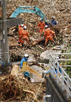 Aftermath of torrential rain in southwestern Japan