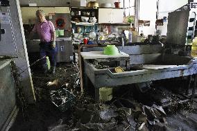 Aftermath of torrential rain in southwestern Japan