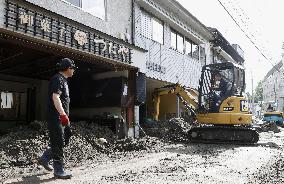 Aftermath of torrential rain in southwestern Japan