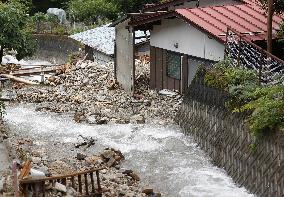 Torrential rain in central Japan