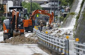 Torrential rain in central Japan