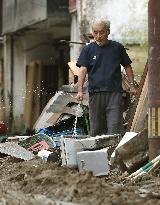 Aftermath of torrential rain in southwestern Japan