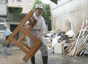 Aftermath of torrential rain in southwestern Japan