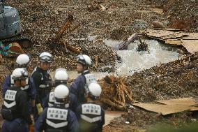 Aftermath of torrential rain in southwestern Japan