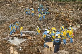 Aftermath of torrential rain in southwestern Japan