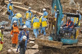 Aftermath of torrential rain in southwestern Japan