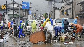 Aftermath of torrential rain in central Japan