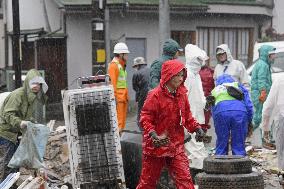 Aftermath of torrential rain in central Japan