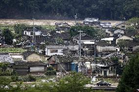 Aftermath of torrential rain in southwestern Japan