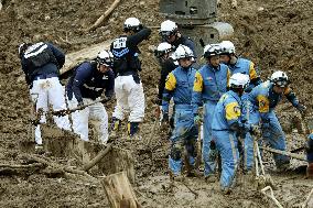 Aftermath of torrential rain in southwestern Japan