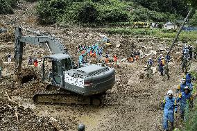 Aftermath of torrential rain in southwestern Japan