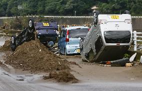 Aftermath of torrential rain in southwestern Japan