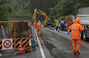 Aftermath of torrential rain in central Japan