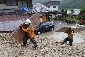 Aftermath of torrential rain in central Japan