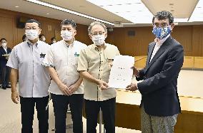 Okinawa governor on coronavirus spread among U.S. servicemen