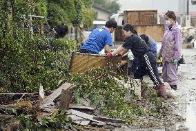 Aftermath of torrential rain in southwestern Japan