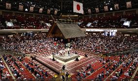 Sumo: July tourney begins, allows up to 2,500 fans a day