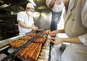 Traditional eel-eating day in Japan