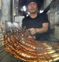 Traditional eel-eating day in Japan