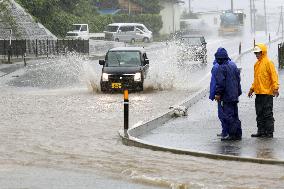 Heavy rain in northeastern Japan