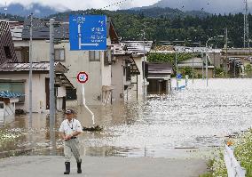 Heavy rain in northeastern Japan