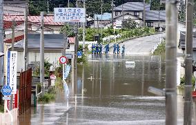 Heavy rain in northeastern Japan