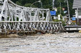 Heavy rain in northeastern Japan