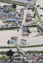 Heavy rain in northeastern Japan