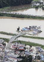 Heavy rain in northeastern Japan