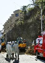 Deadly landslide on street near Tokyo