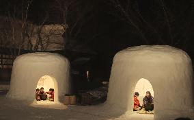 Snow shelters in northeastern Japan