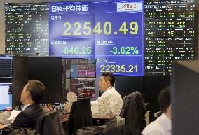 Stocks plunge on new coronavirus