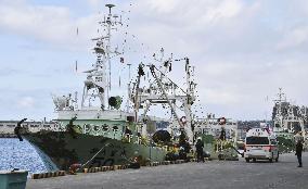 Cargo ship collision with trawler