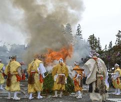 Fire festival at Japanese temple