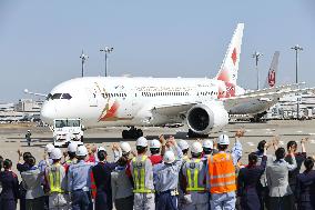 Plane used to transport Olympic flame