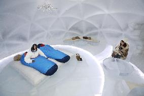 Hokkaido guest room made of ice