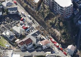 Deadly landslide on street near Tokyo