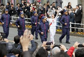 Tokyo Olympic torch relay rehearsal