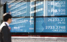 Stocks fall on new coronavirus