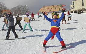 CORRECTED: Climate rally in central Japan ski resort