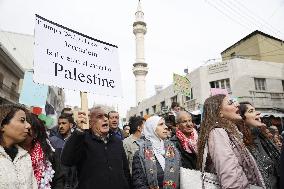 Protest against Trump's Middle East peace plan