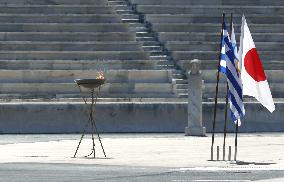 Olympic flame arrives at 1896 stadium