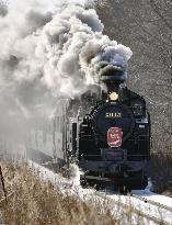 Steam train in northern Japan