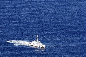 Cargo ship collision with trawler