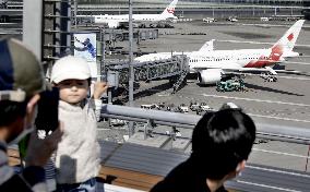 Plane used to transport Olympic flame